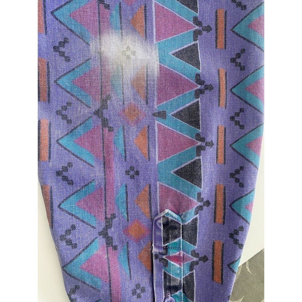Wrangler BrushPopper Mens Shirt 17 x 36 VTG Purple Stripe Cowboy Ranch Western - Picture 4 of 7